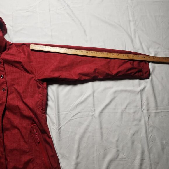 Merrell Womens Small Opti Shell Waterproof Breathable Hooded Jacket Vented Red - Picture 13 of 14